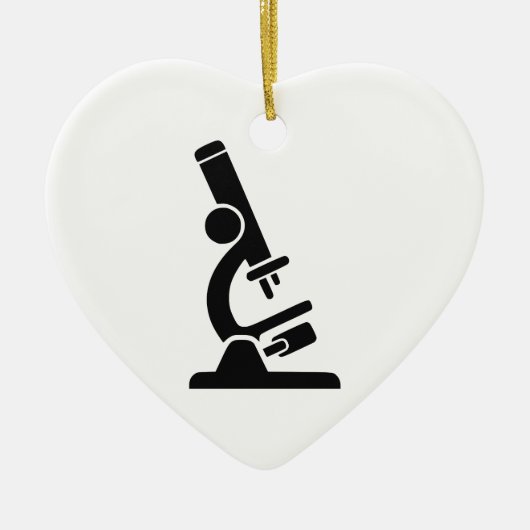 Microscope Silhouette Keramisch Ornament (Voorkant)