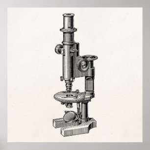  microscopen Oude Antiek microscoop Poster