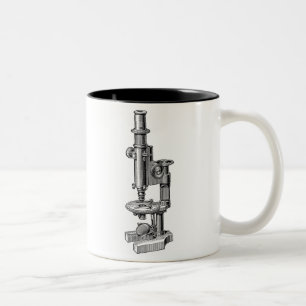 microscopen Oude Antiek microscoop Tweekleurige Koffiemok