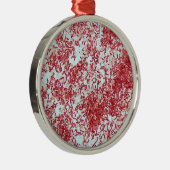 Microscopie van gramnegatieve bacteriën metalen ornament (Rechts)