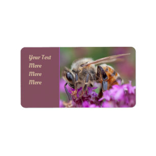 Microscopisch perspectief: De foerageerhoningbij Etiket