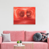 Microscopisch Uitzicht in de menselijke longen Canvas Afdruk (Insitu (Woonkamer))