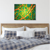 Microscopisch Uitzicht van antrax 2 Canvas Afdruk (Insitu (Slaapkamer))