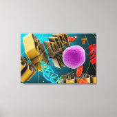 Microscopisch Uitzicht van dierlijke celkern Canvas Afdruk (Voorkant)