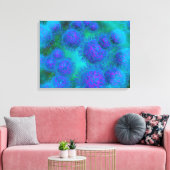 Microscopisch Uitzicht van diplococcus Bacterium Canvas Afdruk (Insitu (Woonkamer))