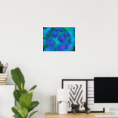 Microscopisch Uitzicht van diplococcus Bacterium Poster (Thuiskantoor)