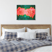 Microscopisch Uitzicht van een leukemiecel Canvas Afdruk (Insitu (Slaapkamer))