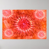 Microscopisch Uitzicht van endrimers 2 Poster (Voorkant)