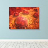 Microscopisch Uitzicht van fagocytaire macrofagen Canvas Afdruk (Insitu (Houten vloer))
