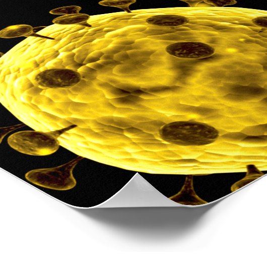 Microscopisch Uitzicht van het Coronavirus Poster (Hoek)