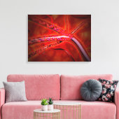 Microscopisch Uitzicht van het geïnjecteerde genee Canvas Afdruk (Insitu (Woonkamer))
