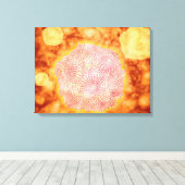 Microscopisch Uitzicht van het kaninenparvovirus 1 Canvas Afdruk (Insitu (Houten vloer))