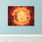 Microscopisch Uitzicht van het kaninenparvovirus 4 Canvas Afdruk (Insitu (Houten vloer))