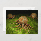 Microscopisch Uitzicht van het kankervirus Briefkaart (Voorkant / Achterkant)