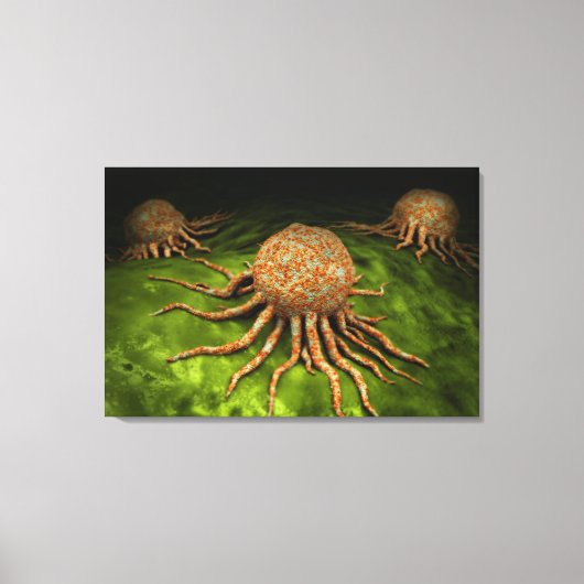 Microscopisch Uitzicht van het kankervirus Canvas Afdruk (Voorkant)