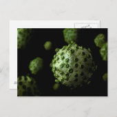 Microscopisch Uitzicht van HIV Virus 1 Briefkaart (Voorkant / Achterkant)