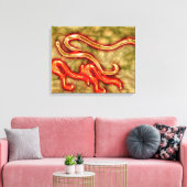 Microscopisch Uitzicht van Hookworm 1 Canvas Afdruk (Insitu (Woonkamer))
