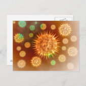 Microscopisch Uitzicht van kankercellen Briefkaart (Voorkant / Achterkant)