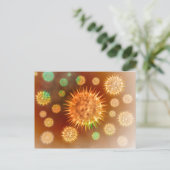 Microscopisch Uitzicht van kankercellen Briefkaart (Staand voorkant)