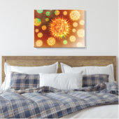 Microscopisch Uitzicht van kankercellen Canvas Afdruk (Insitu (Slaapkamer))