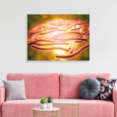 Microscopisch Uitzicht van Legionella Pneumophila Canvas Afdruk (Insitu (Woonkamer))