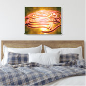 Microscopisch Uitzicht van Legionella Pneumophila Canvas Afdruk (Insitu (Slaapkamer))