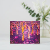 Microscopisch Uitzicht van ligand dat aan een rece Briefkaart (Staand voorkant)