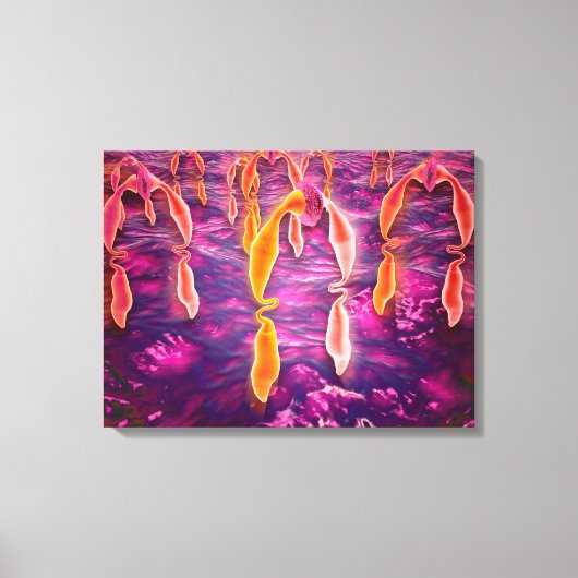 Microscopisch Uitzicht van ligand dat aan een rece Canvas Afdruk (Voorkant)