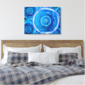 Microscopisch Uitzicht van menselijke B-cellen 1 Canvas Afdruk (Insitu (Slaapkamer))