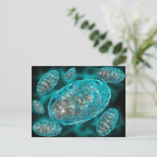 Microscopisch Uitzicht van Mitochondria 2 Briefkaart (Staand voorkant)