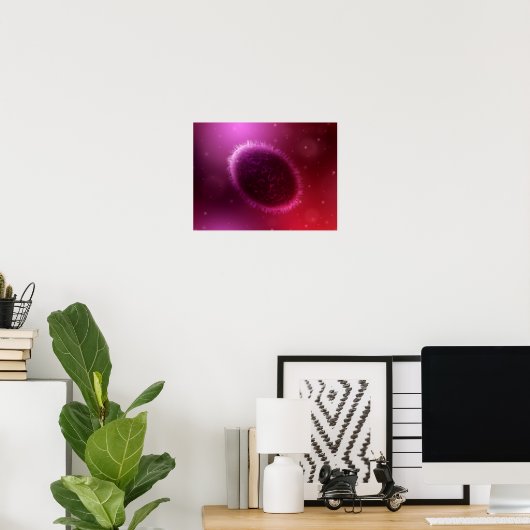 Microscopisch Uitzicht van monster 1 Poster (Thuiskantoor)