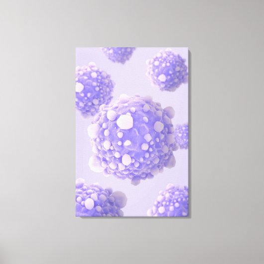 Microscopisch Uitzicht van pancreaskankercellen 1 Canvas Afdruk (Voorkant)