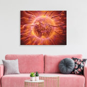 Microscopisch Uitzicht van spinzwemmen naar eieren Canvas Afdruk (Insitu (Woonkamer))