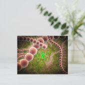 Microscopisch Uitzicht van Streptococcus pneumonia Briefkaart (Staand voorkant)