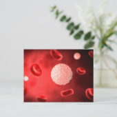Microscopisch Uitzicht van witte bloedcellen Briefkaart (Staand voorkant)