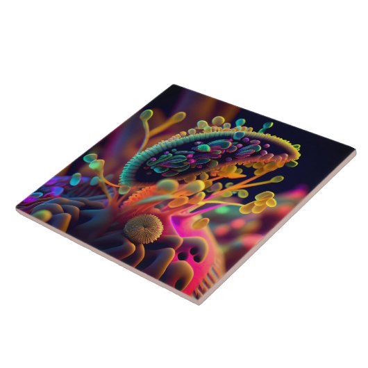 Microscopische Art Tegel Tegeltje (Zijkant)