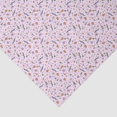 Microscopische dieren in roze tissuepapier (Detail)