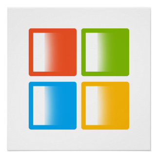 Microsoft Logo Kunst Perfect Poster