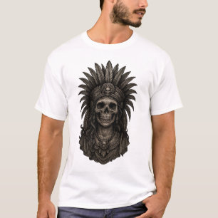 Mictecacihuatl Azteekse doodgodin schedel T-shirt