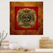 Mictlantecuhtli - Aztec God voor de dood Poster (Keuken)