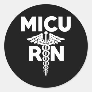 MICU geregistreerd verpleegkundige intensive care Ronde Sticker