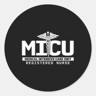 MICU geregistreerd verpleegkundige intensive care Ronde Sticker