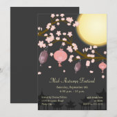 Mid Autumn Festival Flowering Tree Lantern Kaart (Voorkant / Achterkant)