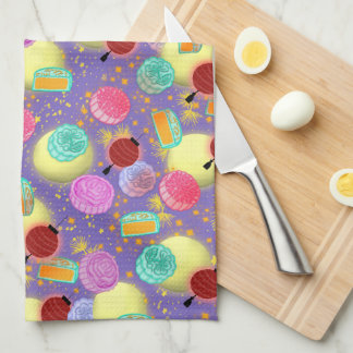 Mid Autumn festival lavender Kitchen Towel Theedoek