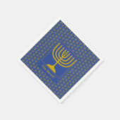 Mid Blue  | Chanukah | MENORAH Servet (Hoek)