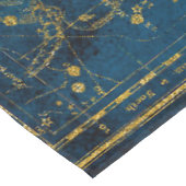  Mid Blue & Gold Star Map geïllustreerd Tafelkleed (Gekanteld)