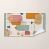 Mid centrury Teal, gold and pink abstract (Serviette à main)