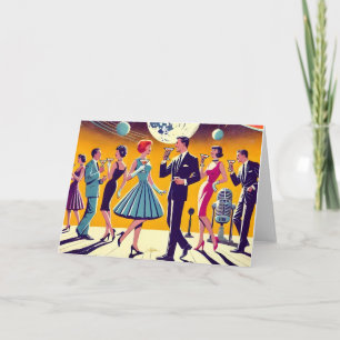 Mid Century 60s Space Age Cocktail Party Kaart