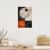 Mid Century Abstract Geometric Modern minimalist Poster (Keuken)