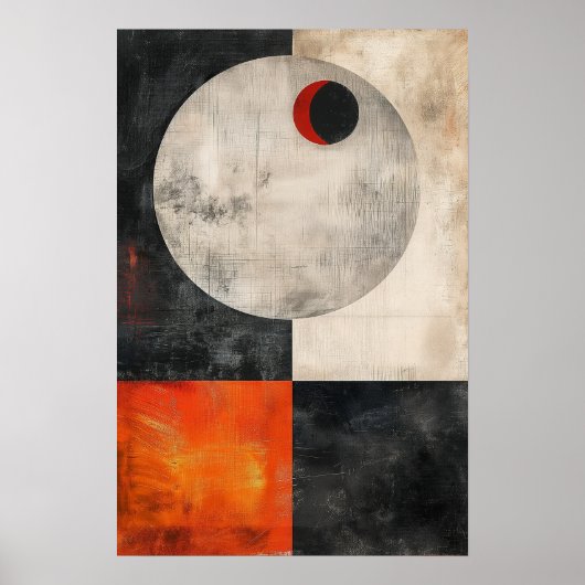 Mid Century Abstract Geometric Modern minimalist Poster (Voorkant)